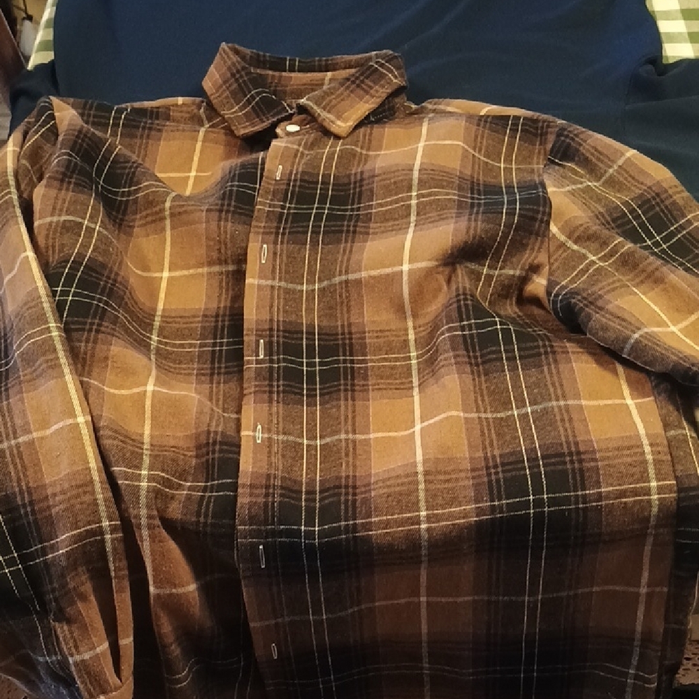 Plaid Brown Men's Shirt